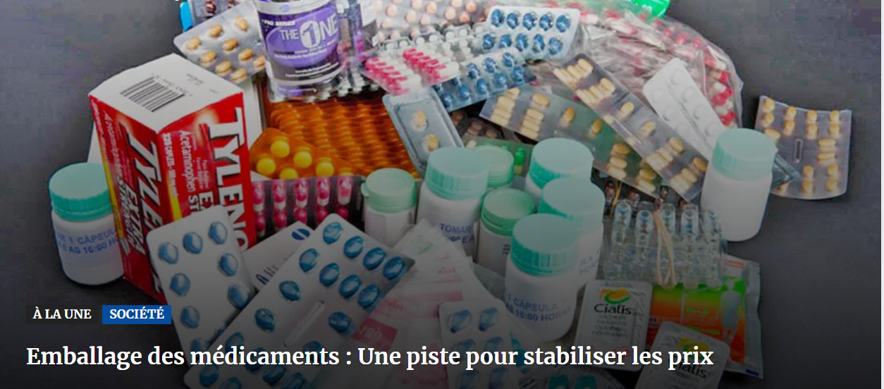 Emballage des médicaments : Une piste pour stabiliser les prix